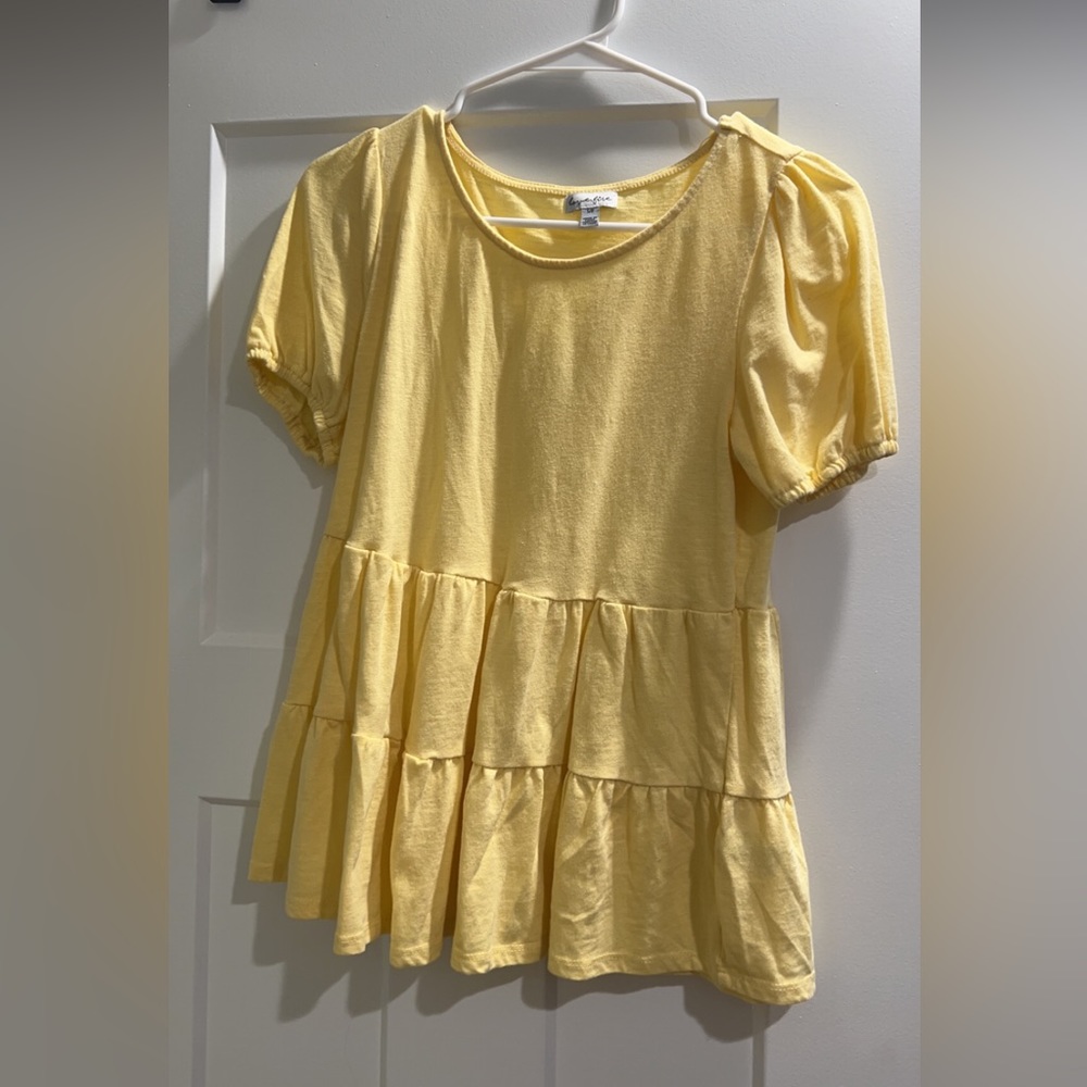 Yellow Short Sleeved Top